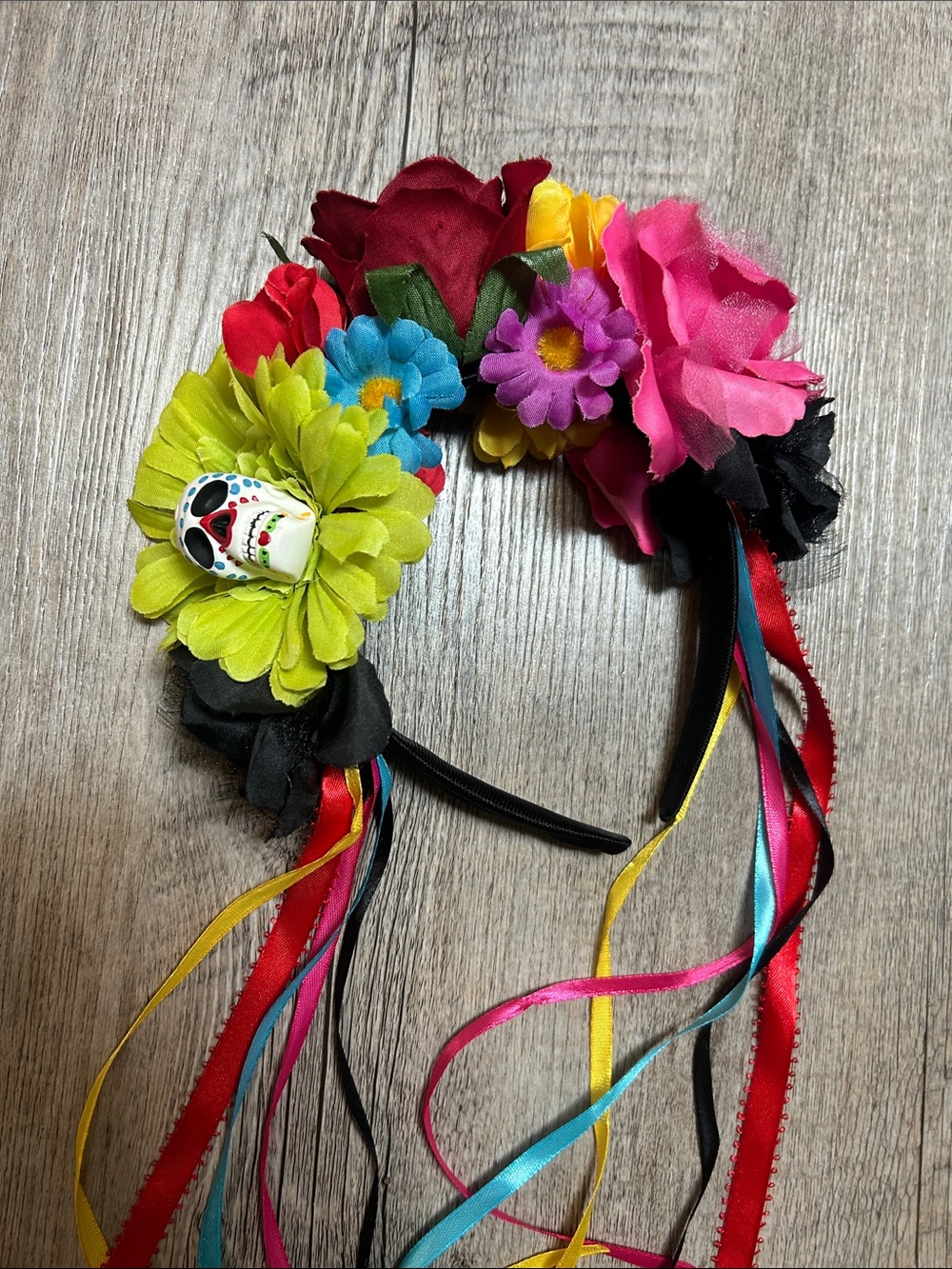 Adult Halloween Costume- Day of the Dead/Sugar Skull with Matching Headband! - Picture 3 of 9